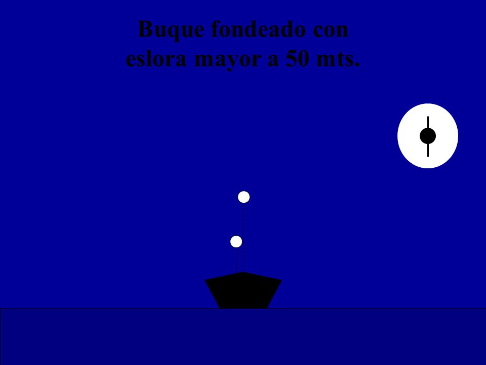 Buque fondeado con eslora mayor a 50 mts.
