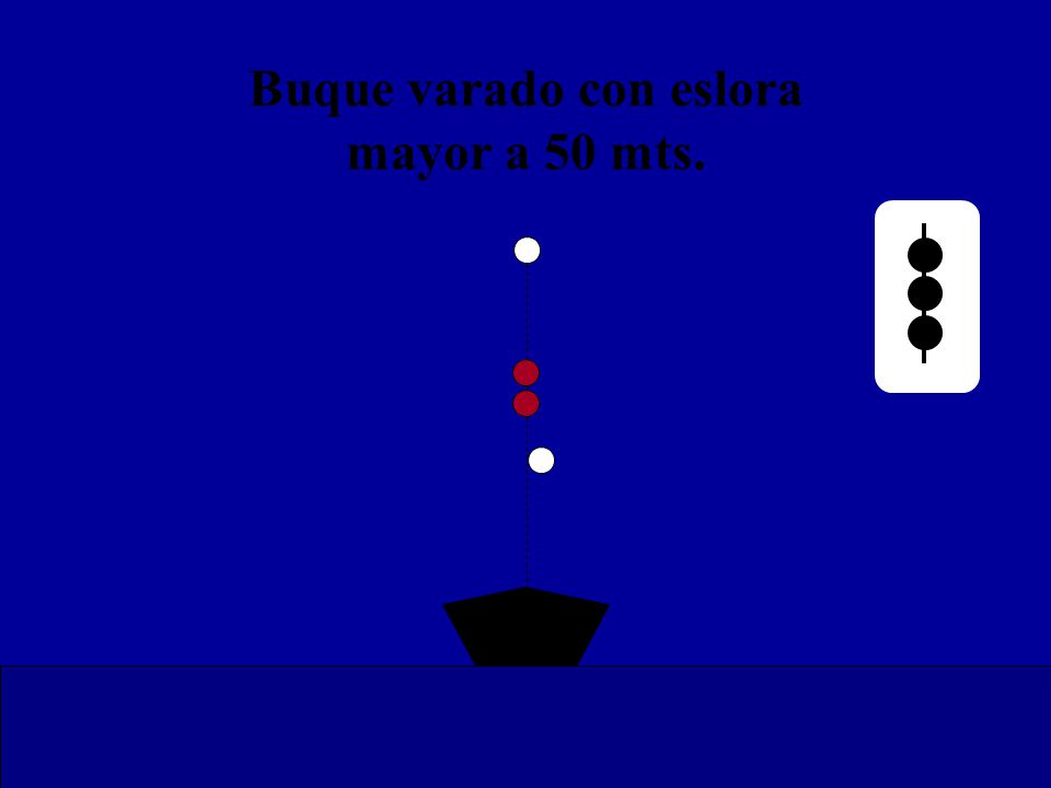 Buque varado con eslora mayor a 50 mts.