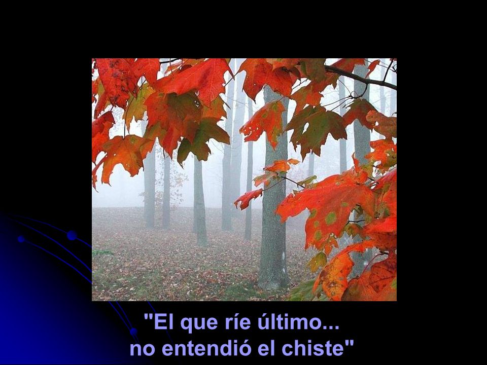 El que ríe último... no entendió el chiste