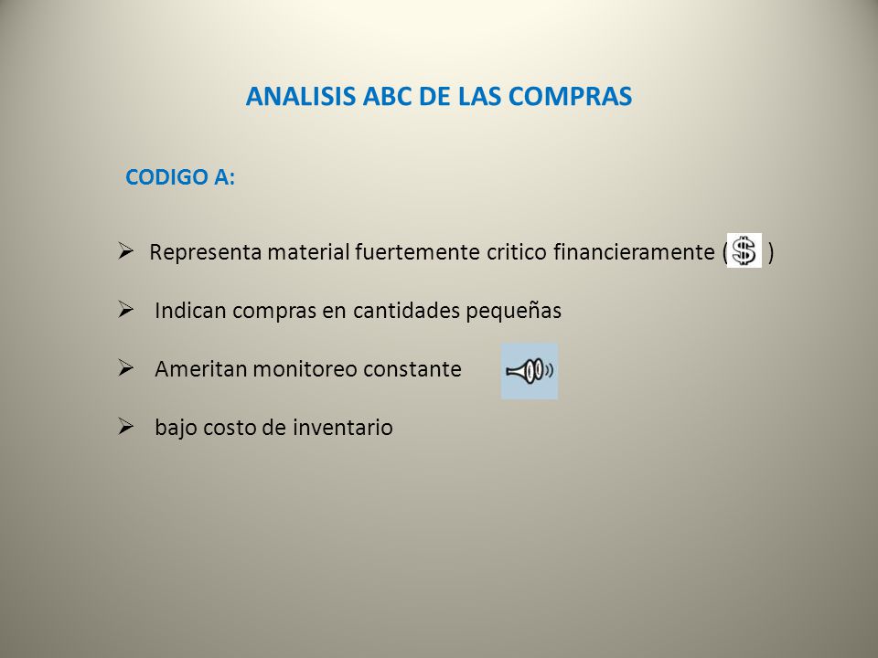 ANALISIS ABC DE LAS COMPRAS