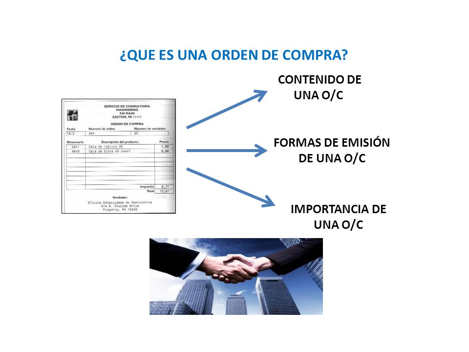 ¿QUE ES UNA ORDEN DE COMPRA FORMAS DE EMISIÓN DE UNA O/C