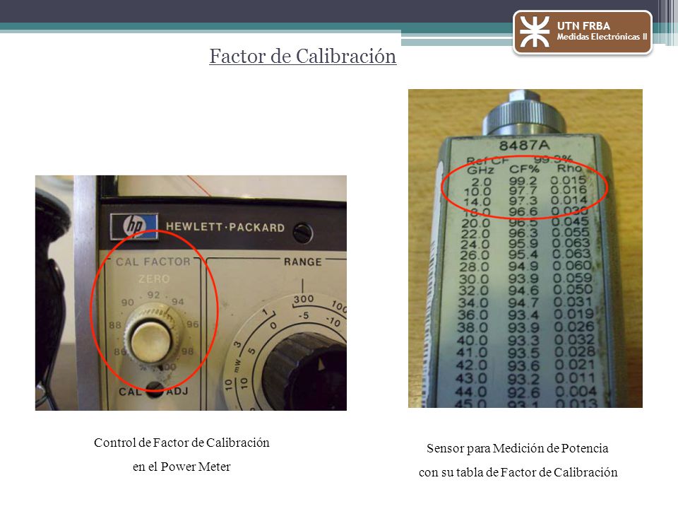 Factor de Calibración Control de Factor de Calibración