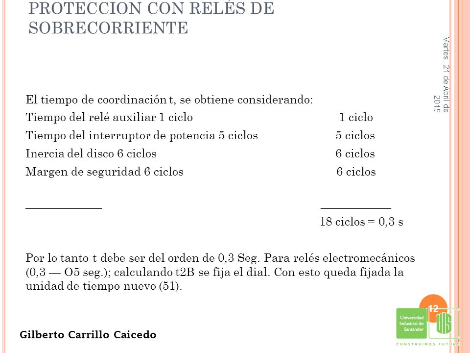 PROTECCION CON RELÉS DE SOBRECORRIENTE