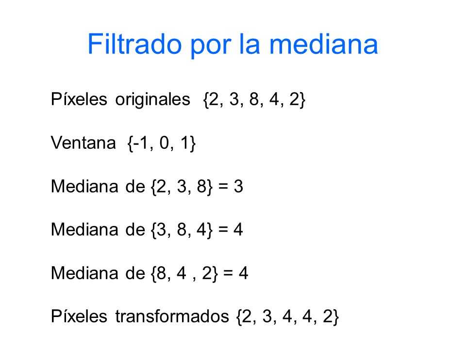 Filtrado por la mediana