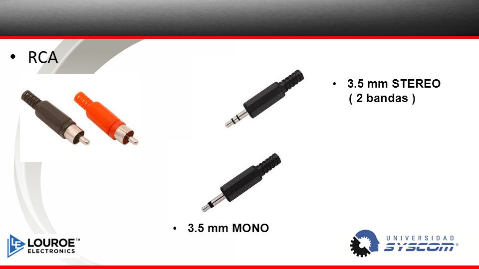 RCA 3.5 mm STEREO ( 2 bandas ) 3.5 mm MONO