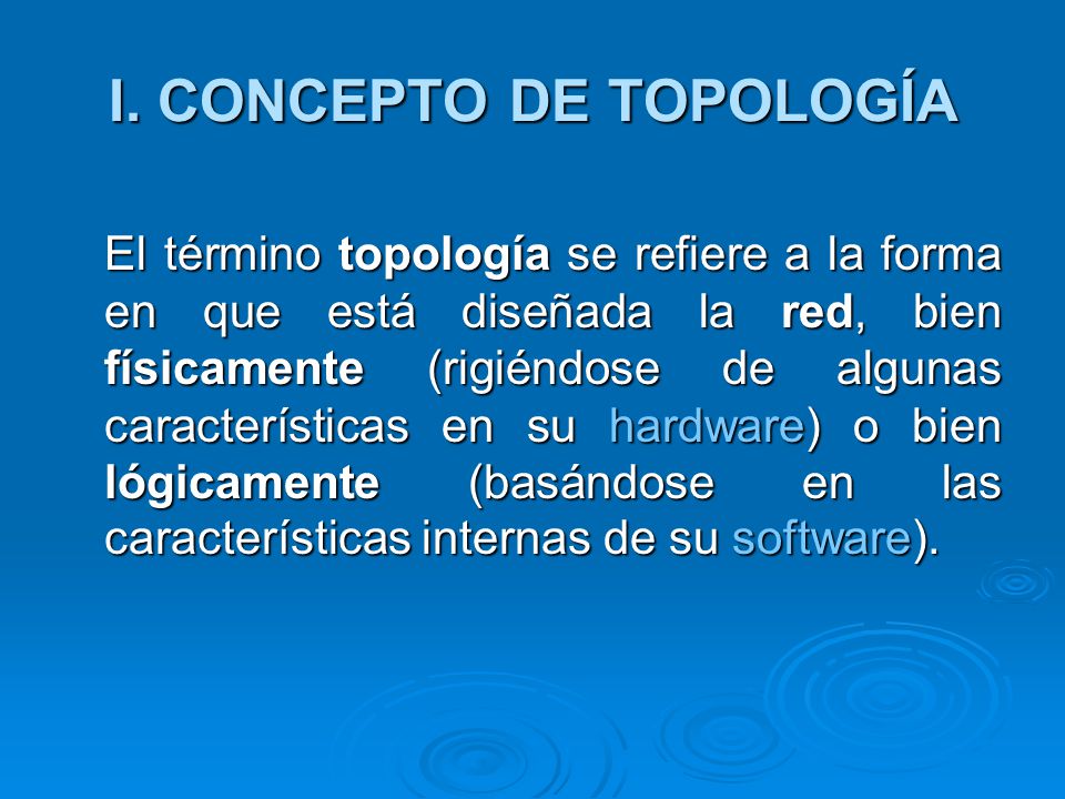 I. CONCEPTO DE TOPOLOGÍA