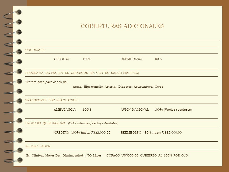 COBERTURAS ADICIONALES