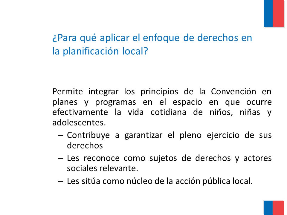 ¿Para qué aplicar el enfoque de derechos en la planificación local