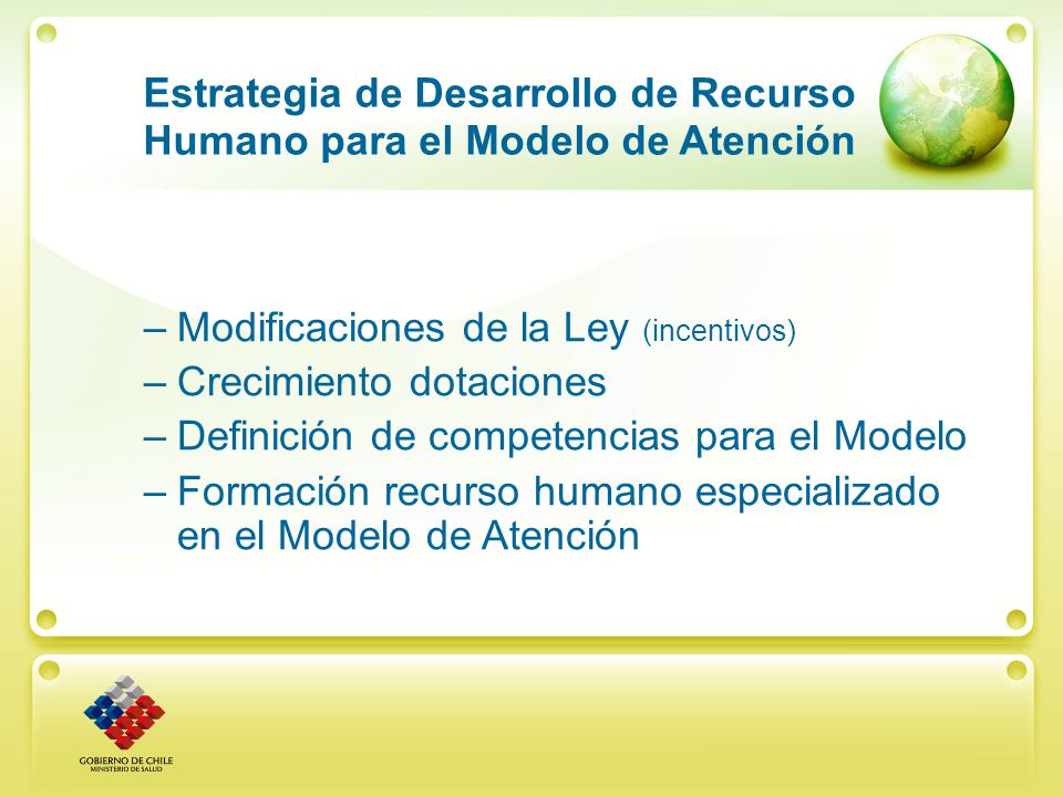 Estrategia de Desarrollo de Recurso Humano para el Modelo de Atención