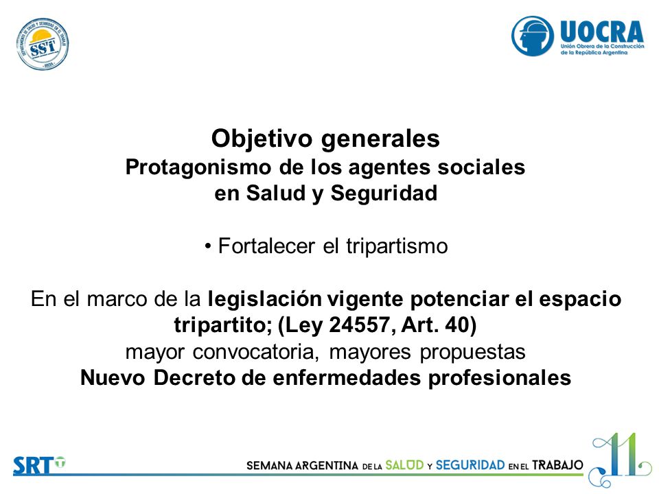 Objetivo generales Protagonismo de los agentes sociales