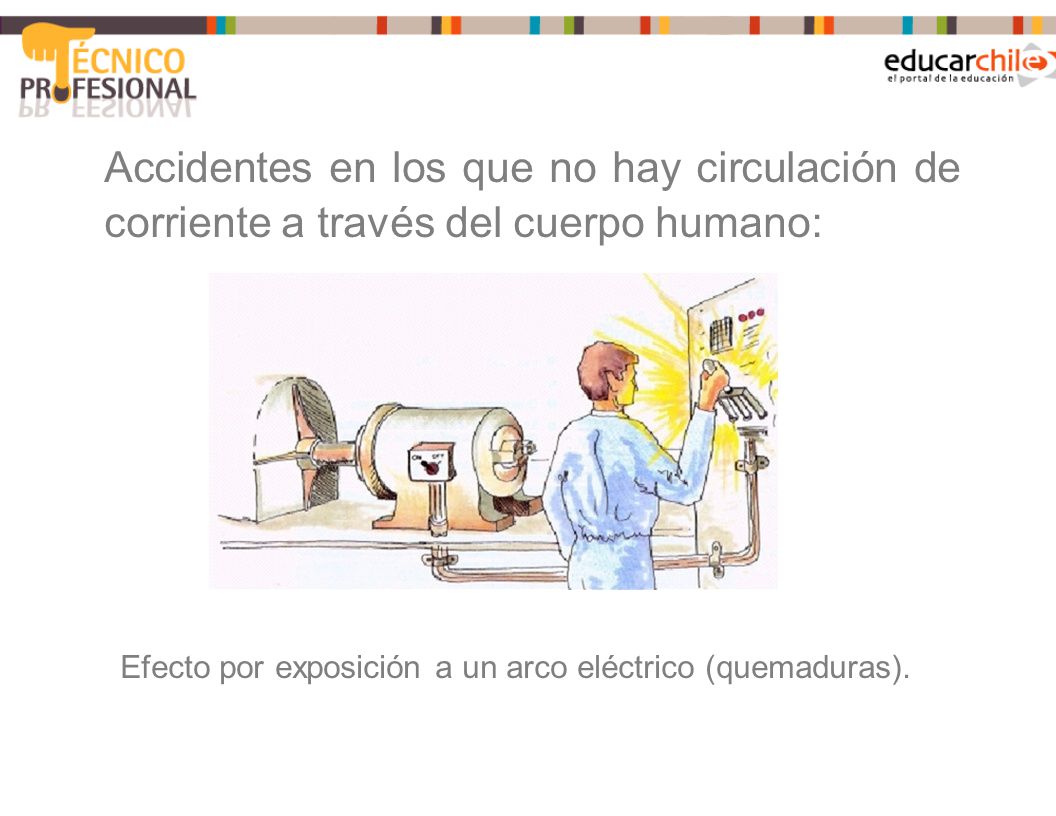 Accidentes en los que no hay circulación de corriente a través del cuerpo humano: