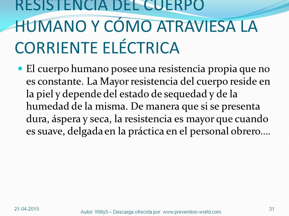 RESISTENCIA DEL CUERPO HUMANO Y CÓMO ATRAVIESA LA CORRIENTE ELÉCTRICA