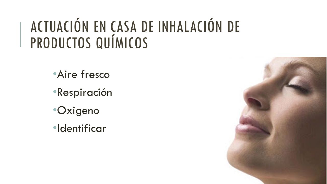 Actuación en casa de inhalación de productos químicos