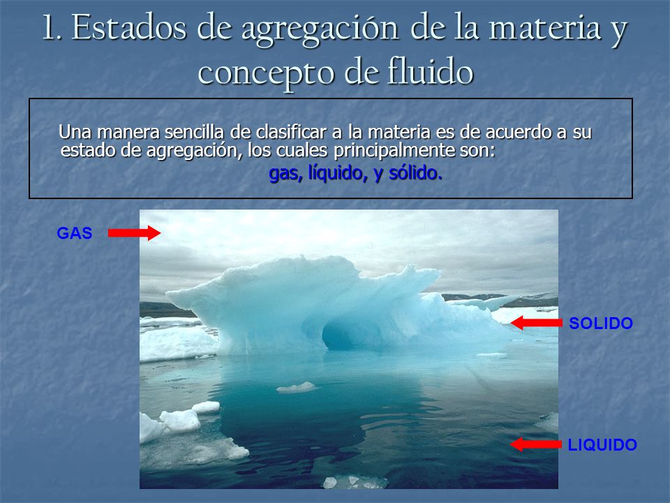 1. Estados de agregación de la materia y concepto de fluido