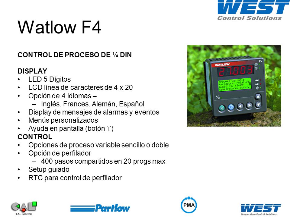 Watlow F4 CONTROL DE PROCESO DE ¼ DIN DISPLAY LED 5 Dígitos
