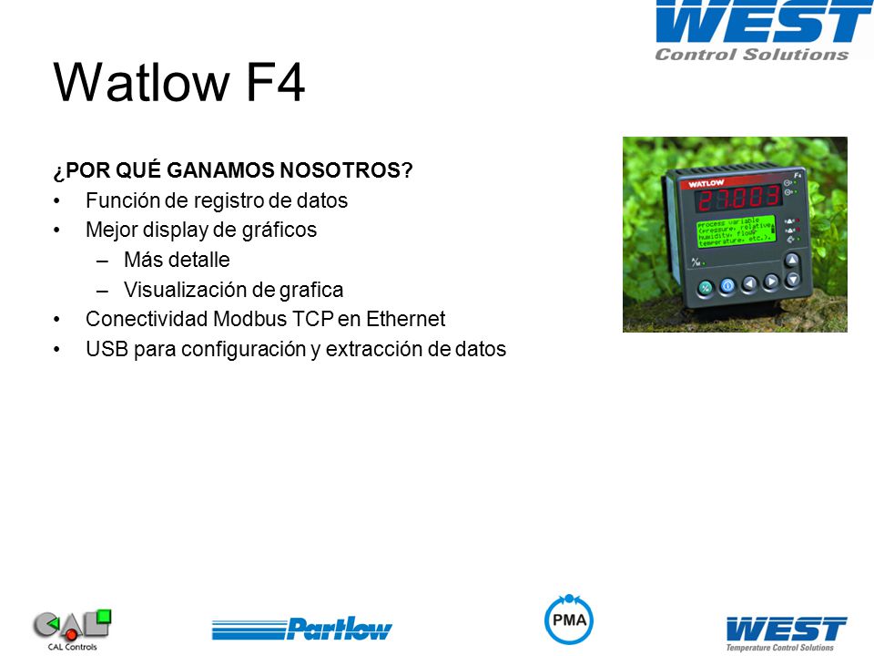 Watlow F4 ¿POR QUÉ GANAMOS NOSOTROS Función de registro de datos