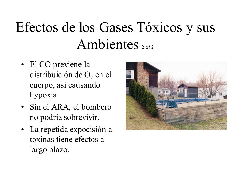 Efectos de los Gases Tóxicos y sus Ambientes 2 of 2