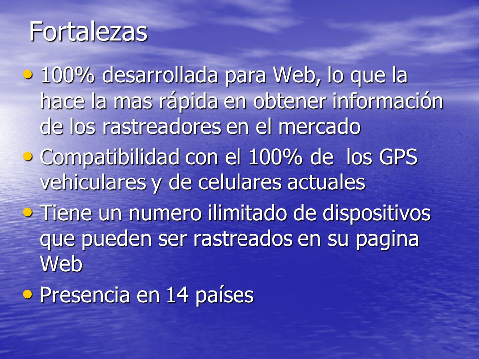 Fortalezas 100% desarrollada para Web, lo que la hace la mas rápida en obtener información de los rastreadores en el mercado.