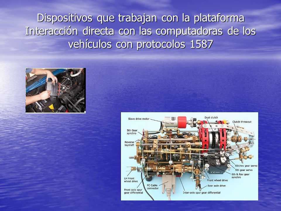 Dispositivos que trabajan con la plataforma Interacción directa con las computadoras de los vehículos con protocolos 1587