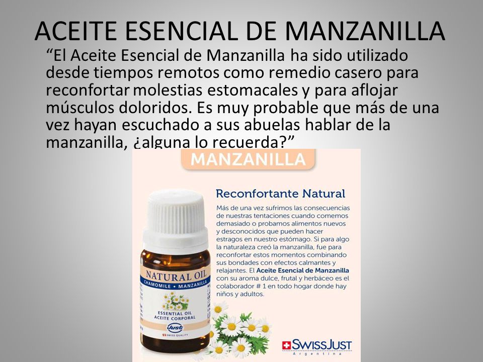 ACEITE ESENCIAL DE MANZANILLA