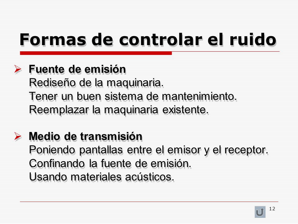 Formas de controlar el ruido