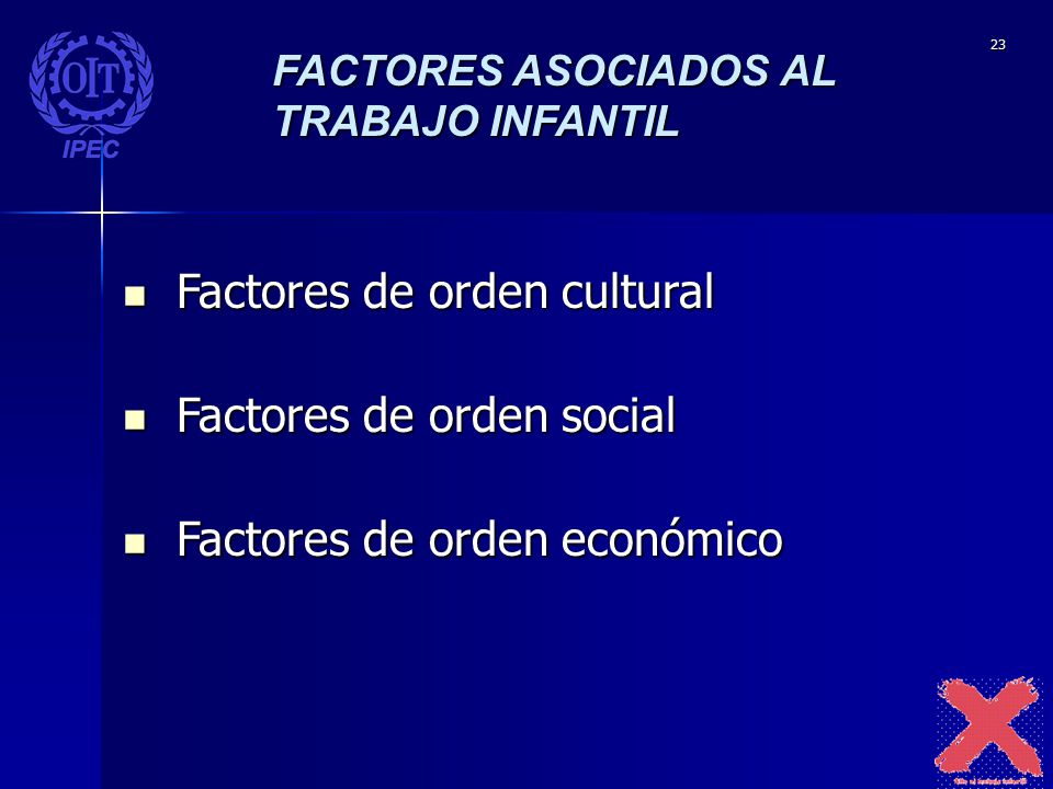 Factores de orden cultural Factores de orden social