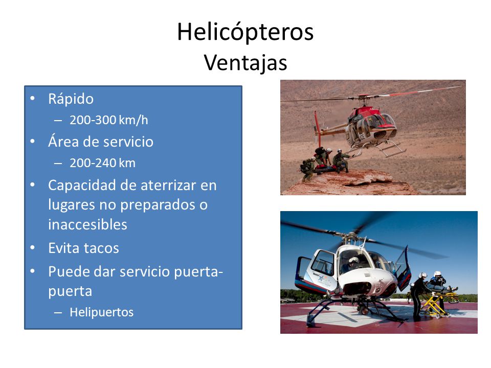 Helicópteros Ventajas