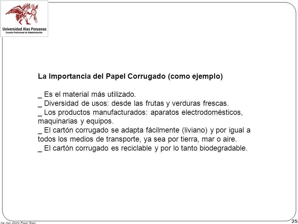 La Importancia del Papel Corrugado (como ejemplo)