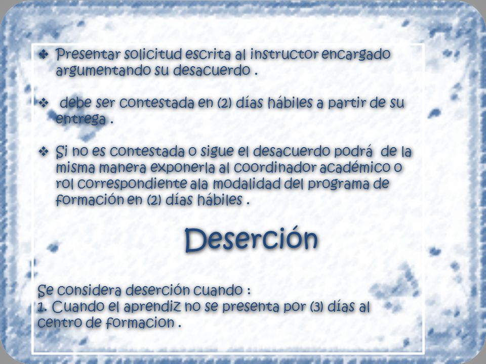 Presentar solicitud escrita al instructor encargado argumentando su desacuerdo .