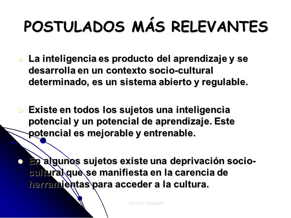POSTULADOS MÁS RELEVANTES
