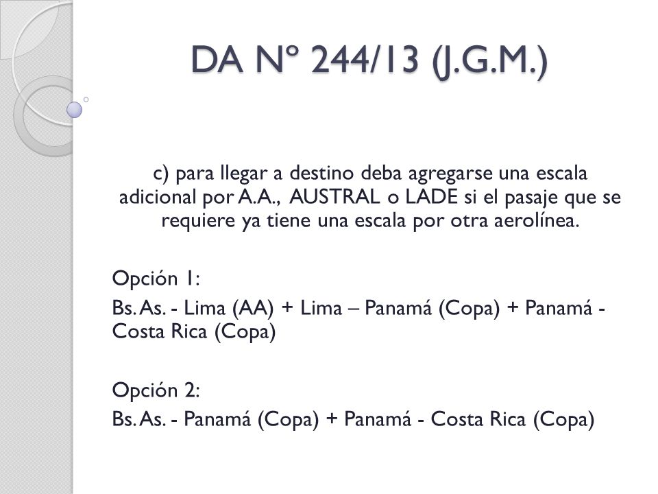 DA Nº 244/13 (J.G.M.)