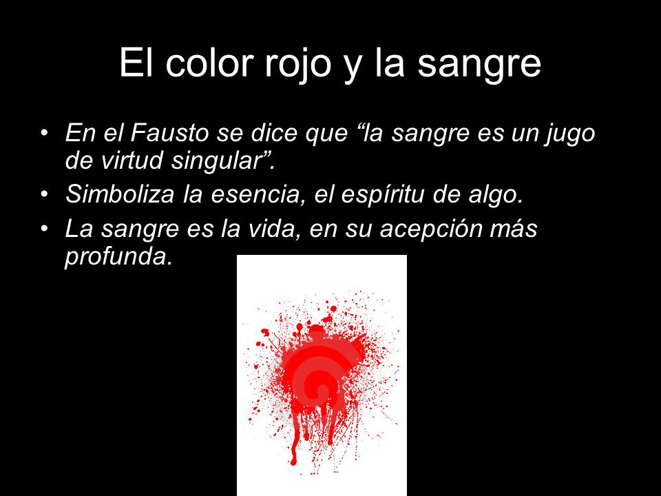 El color rojo y la sangre