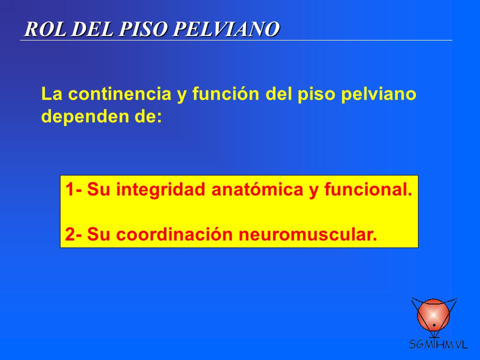 ROL DEL PISO PELVIANO La continencia y función del piso pelviano