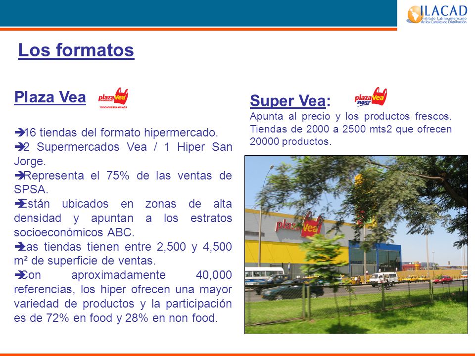 Los formatos Plaza Vea Super Vea: 16 tiendas del formato hipermercado.