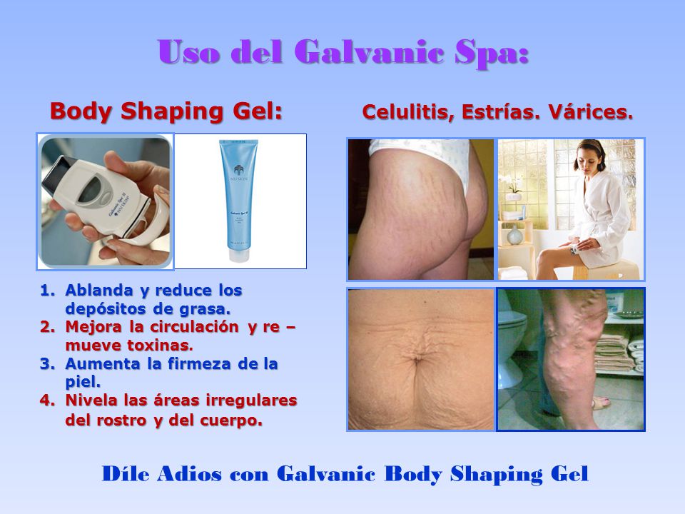 Celulitis, Estrías. Várices. Díle Adios con Galvanic Body Shaping Gel