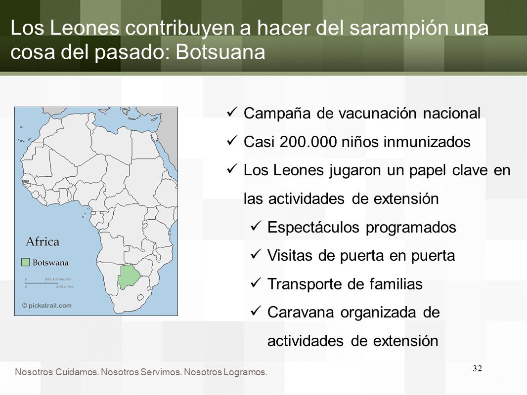 Los Leones contribuyen a hacer del sarampión una cosa del pasado: Botsuana