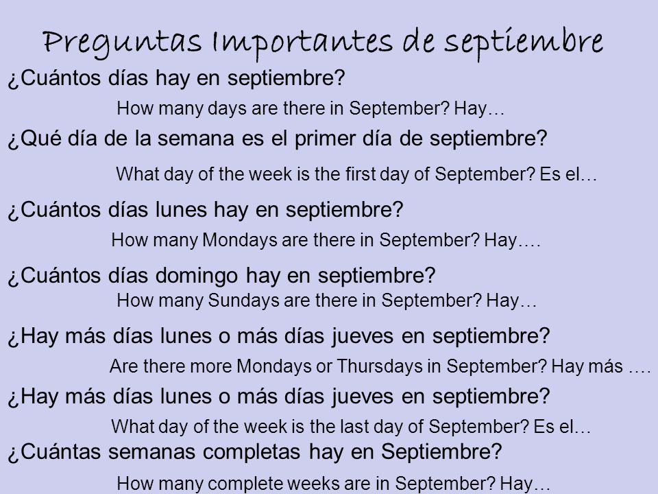 Preguntas Importantes de septiembre