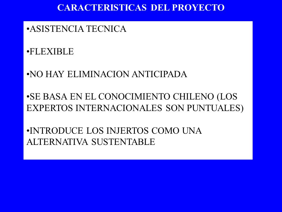 CARACTERISTICAS DEL PROYECTO