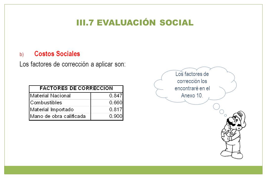 Los factores de corrección los encontraré en el Anexo 10.