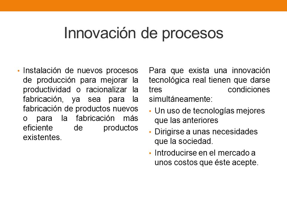 Innovación de procesos