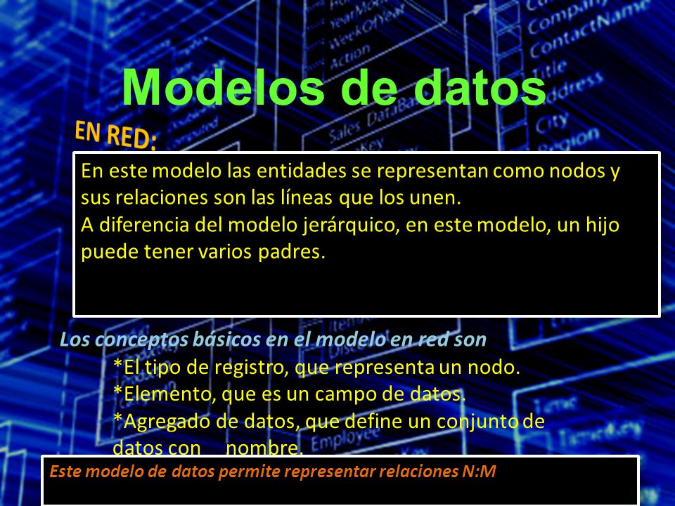 Modelos de datos EN RED: