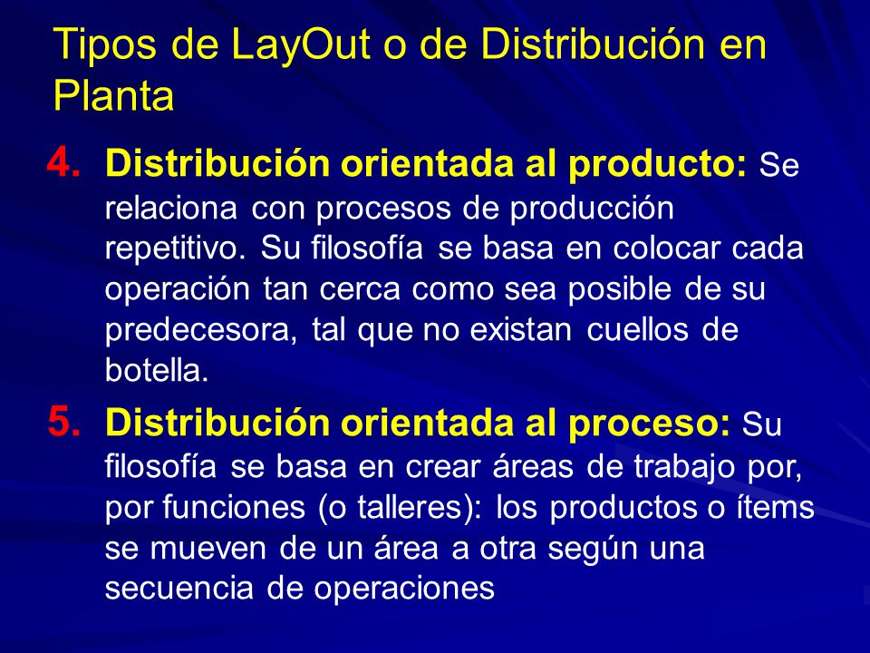Tipos de LayOut o de Distribución en Planta