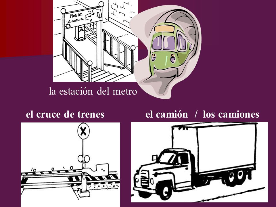 la estación del metro el cruce de trenes el camión / los camiones