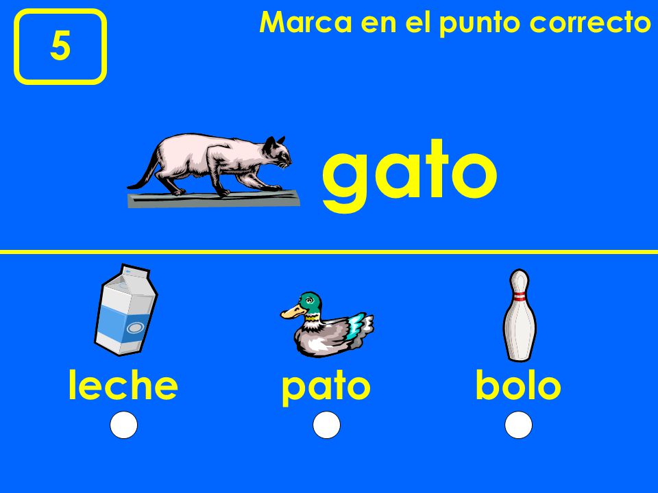 Marca en el punto correcto