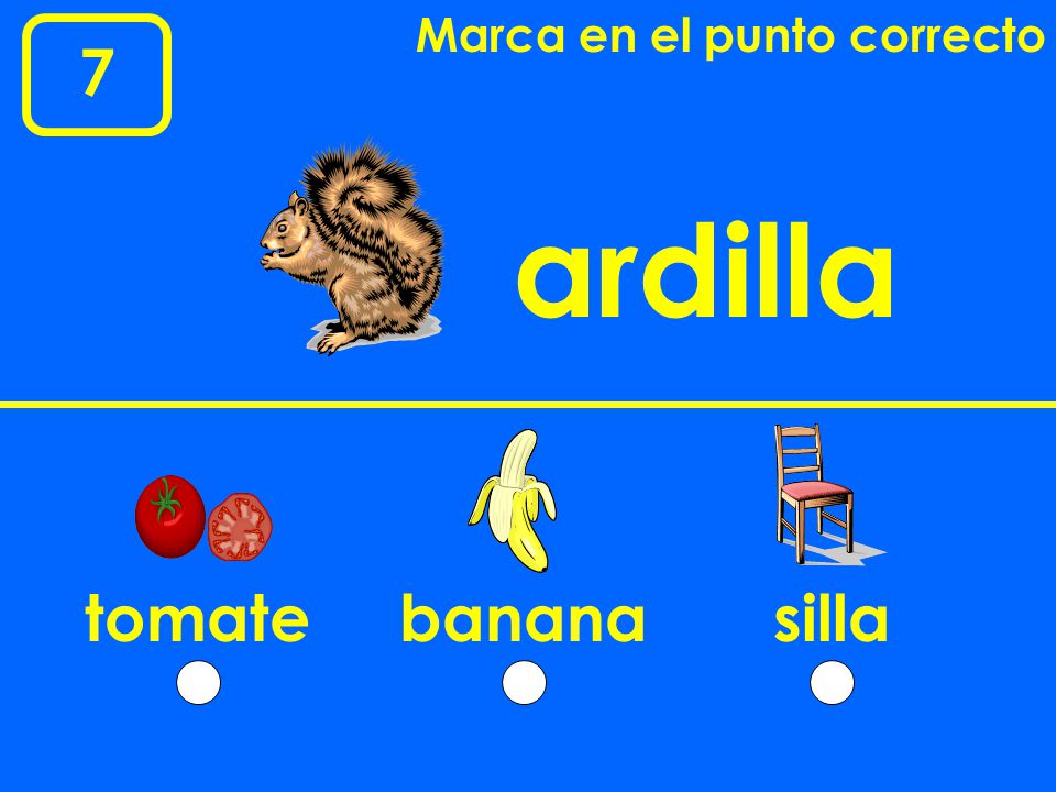 Marca en el punto correcto