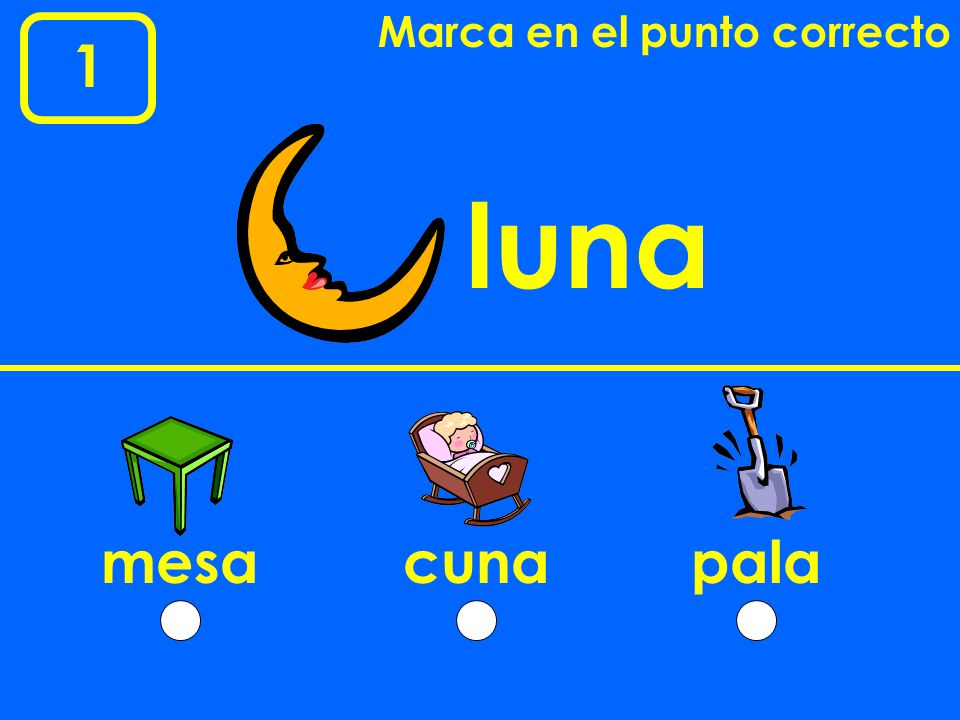 Marca en el punto correcto