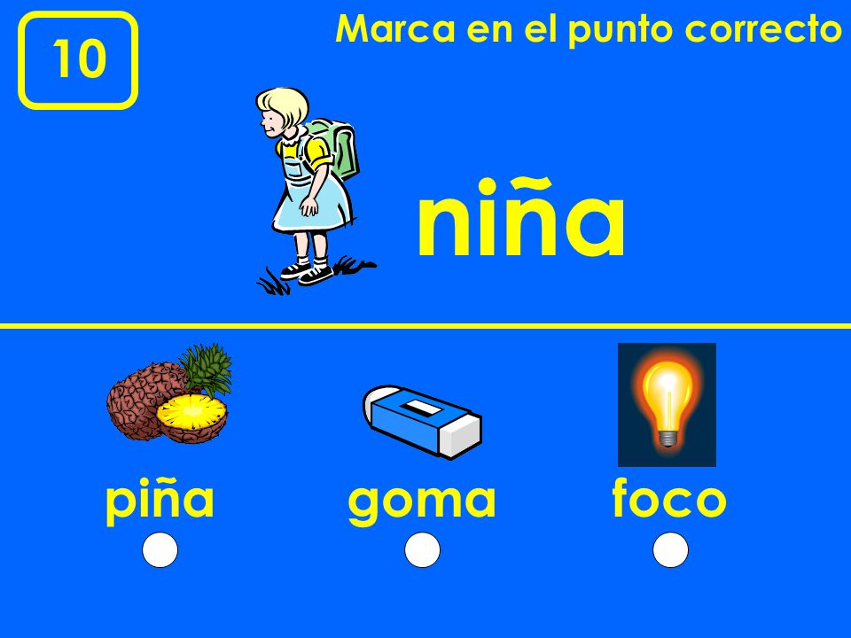 Marca en el punto correcto