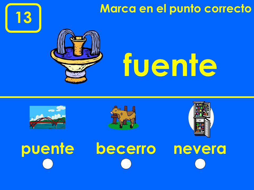 Marca en el punto correcto