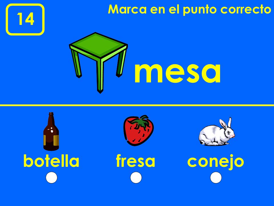 Marca en el punto correcto