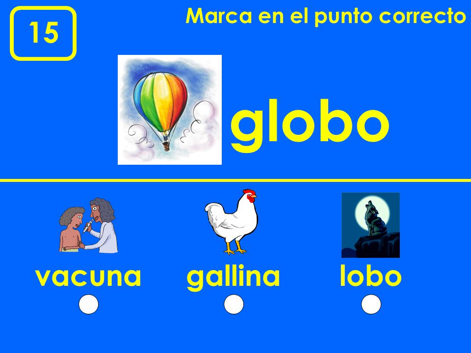 Marca en el punto correcto